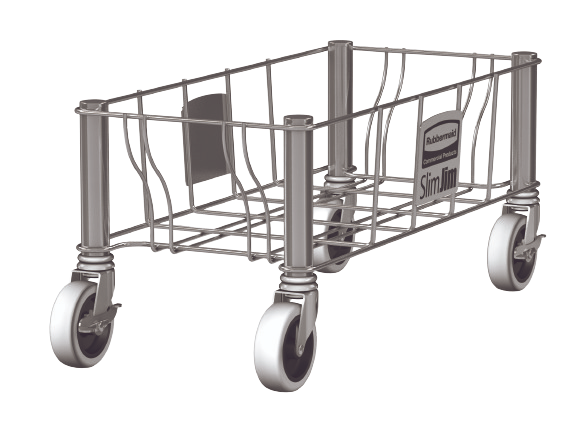 Rubbermaid SLIM JIM® Stainless Steel Dolly