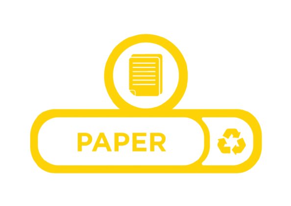 Rubbermaid Slim Jim Recycling Station Label - Custom Printed Labels
