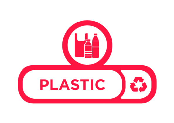 Rubbermaid Slim Jim Recycling Station Label - Custom Printed Labels