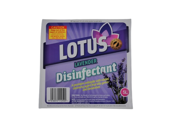 Lotus Disinfectant Lavender Label 5L