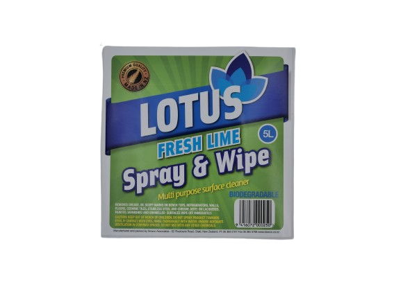 Lotus Spray & Wipe Lime Label