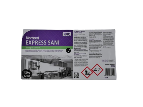 Express Sani Detergent 20L Label