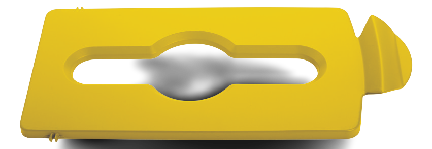 Rubbermaid SLIM JIM® Recycling Station Lid, Mixed Recycling Yellow