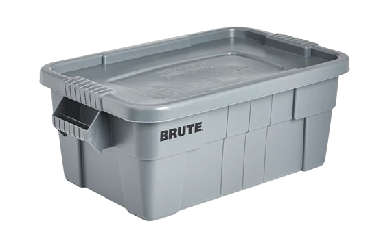 Rubbermaid BRUTE® 53L Tote with Lid, Gray