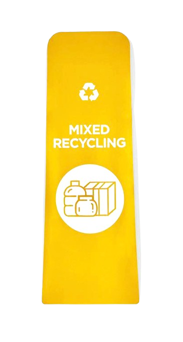 RCP Slim Jim Recycling Station Front Panel Label