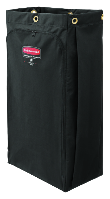 Rubbermaid Executive Housekeeping Cart Canvas Lined Bag 113L, Black