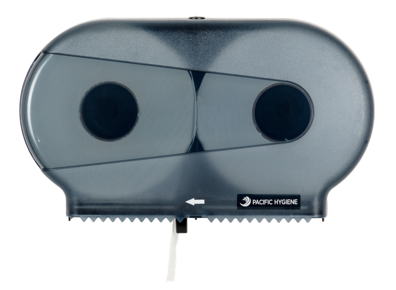 Pacific Hygiene Double Jumbo Toilet Roll Dispenser - Black