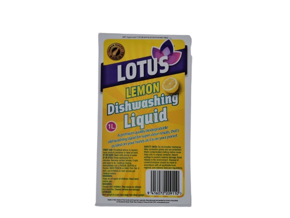 Lotus Dishwash Lemon Label