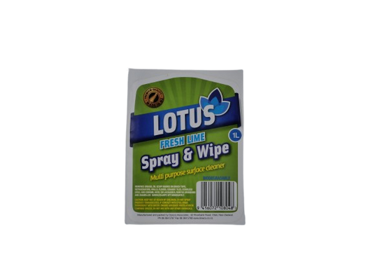 Lotus Spray & Wipe Lime Label