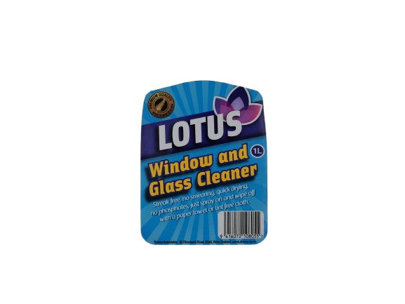 Window Cleaner Basic Label Lotus Window & Glass Cleaner Label – Pacific Hygiene