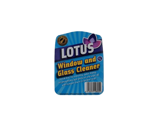 Lotus Window & Glass Cleaner Label