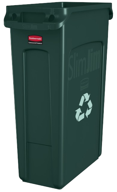 Rubbermaid SLIM JIM® Container with Venting Channels 87L - Green