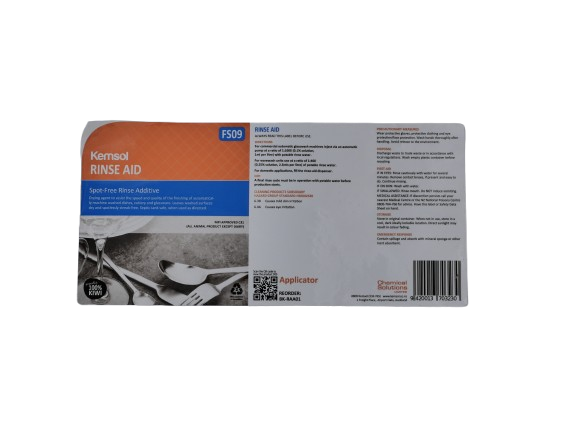 Rinse Aid App Label – Pacific Hygiene