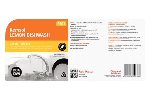 Lemon Dishwash App Label