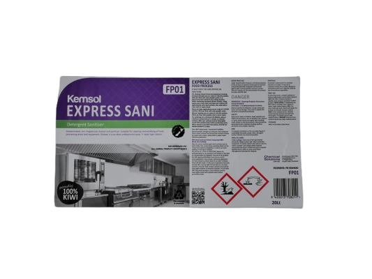 Express Sani Detergent 20L Label