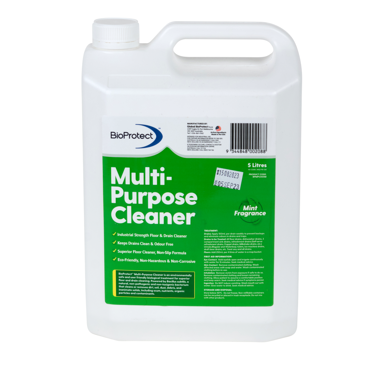 BioProtect Multi-Purpose Cleaner - Fragranced 5L – Pacific Hygiene