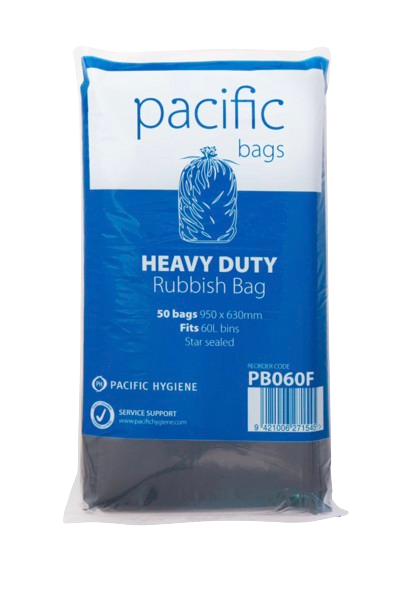 Pacific Rubbish Bag Black Flat Pack