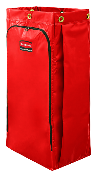 Rubbermaid Janitorial Cleaning Cart Vinyl Bag 128L, Red