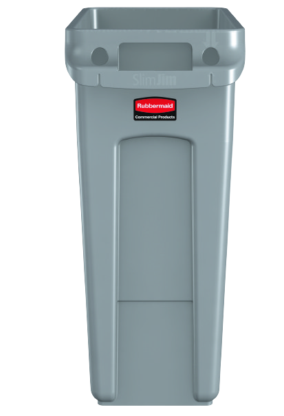Rubbermaid SLIM JIM® Container with Venting Channels 60L Gray
