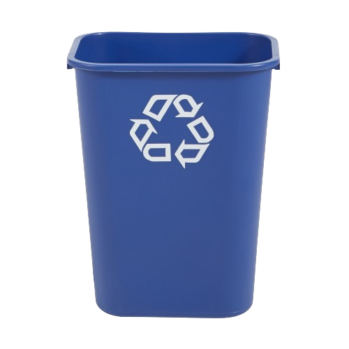 Rubbermaid Deskside Recycling Container 39L - Blue