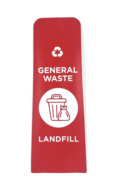 RCP Slim Jim Recycling Station Front Panel Label