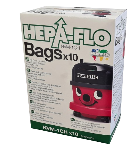 Numatic NVM-1CH Hepaflo Dust Bags 10/Pack