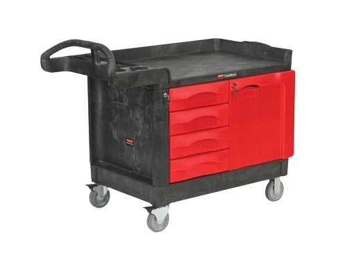 Rubbermaid TRADEMASTER® Cart with 4 Drawers and Cabinet