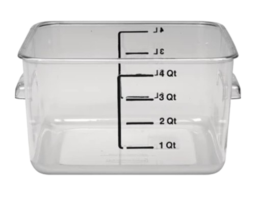 Rubbermaid Square Storage Container, 3.8L, Clear