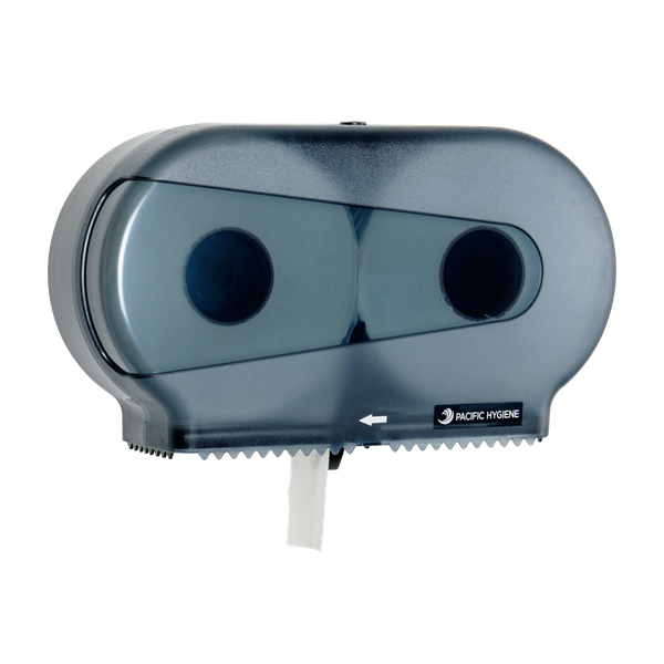 Pacific Hygiene Double Jumbo Toilet Roll Dispenser Black