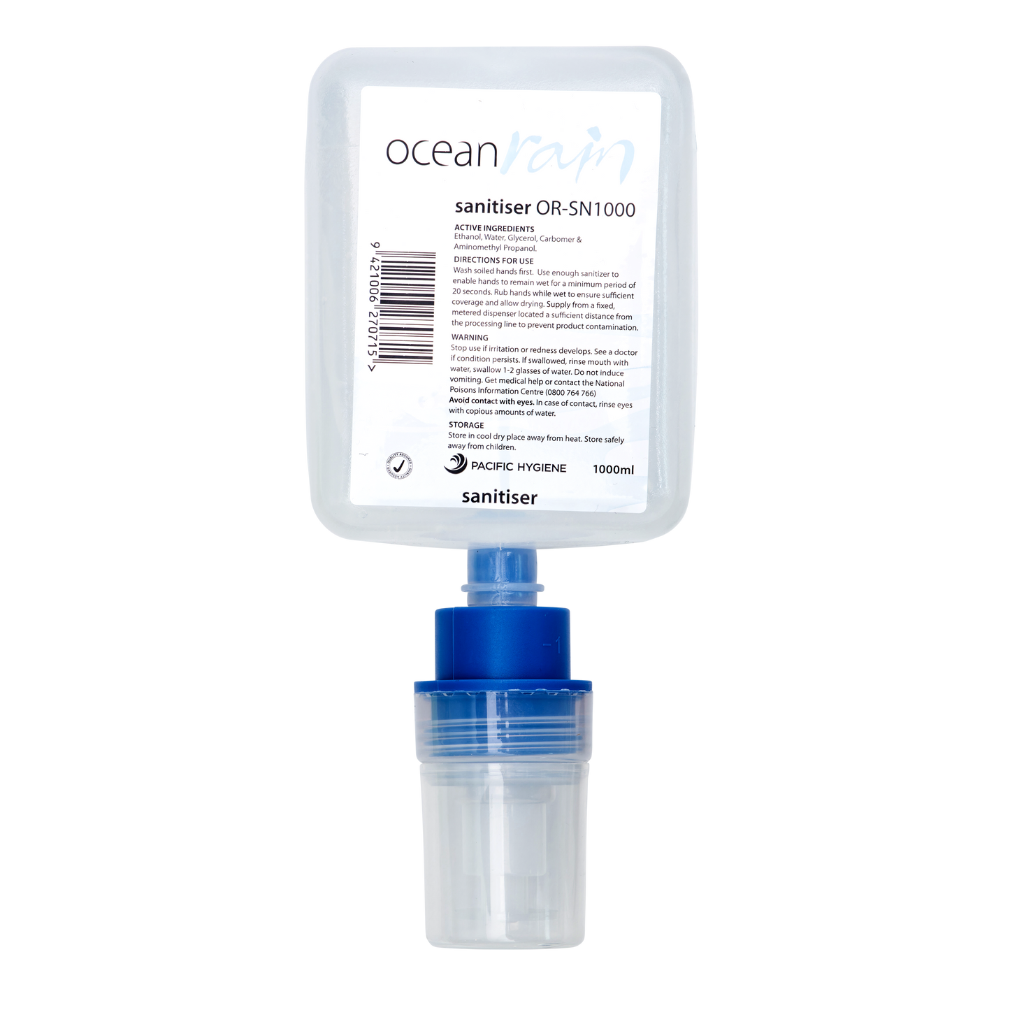 Ocean Rain Hand Sanitiser 1000ml