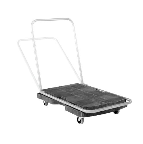 Rubbermaid Triple Trolley - Straight Handle, Utility Duty