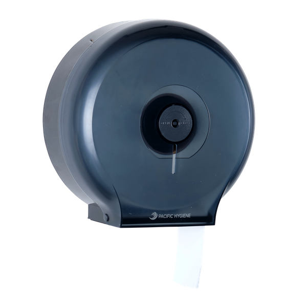 Pacific Hygiene Single Jumbo Toilet Roll Dispenser - Black