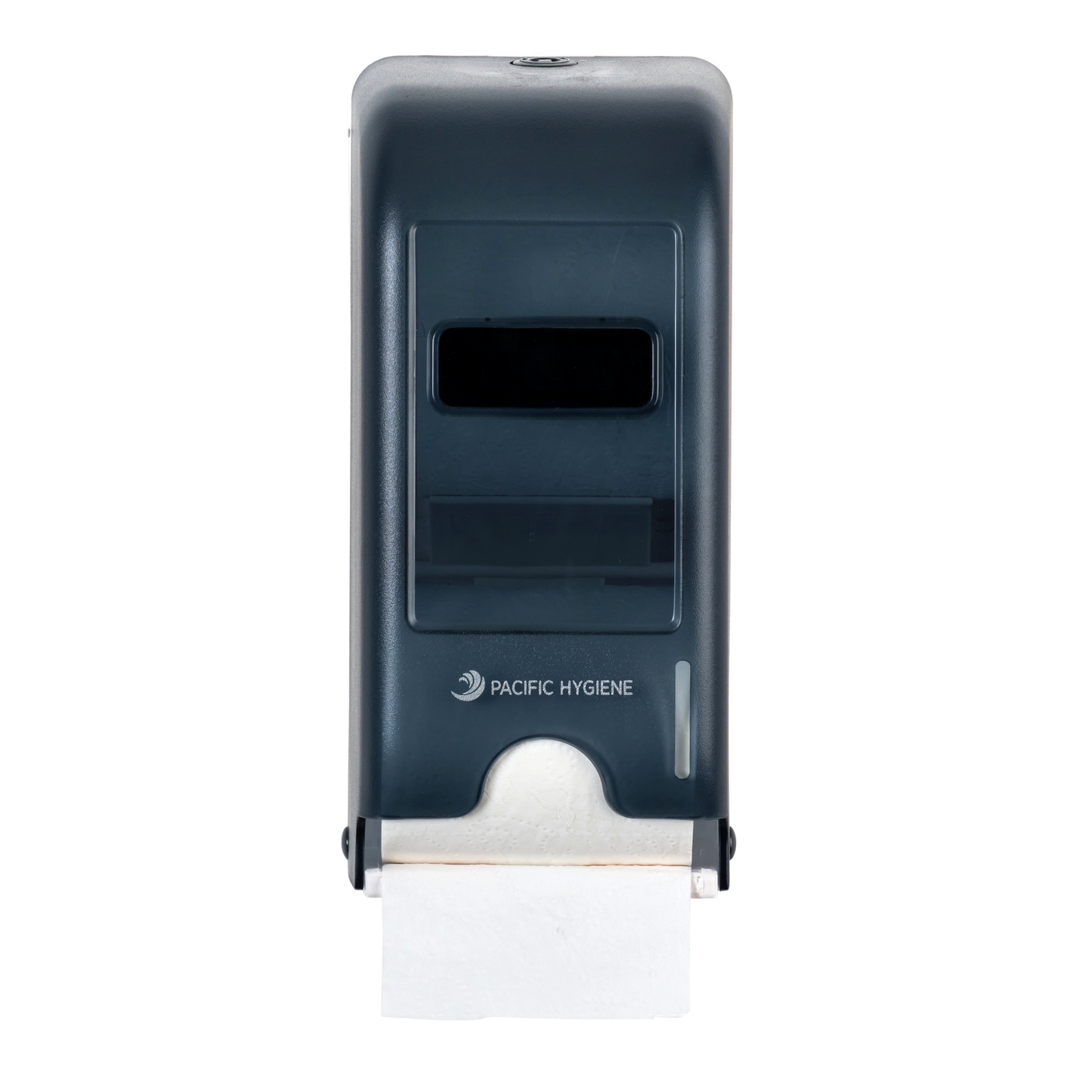 Pacific Hygiene 2 Roll Drop Down Toilet Tissue Dispenser - Smoke Blue